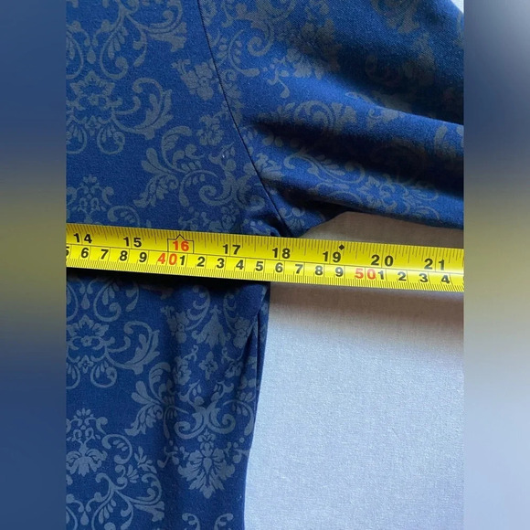 Blue Sky Paisley print 3/4 bamboo organic cotton dress Sz M - Picture 7 of 7